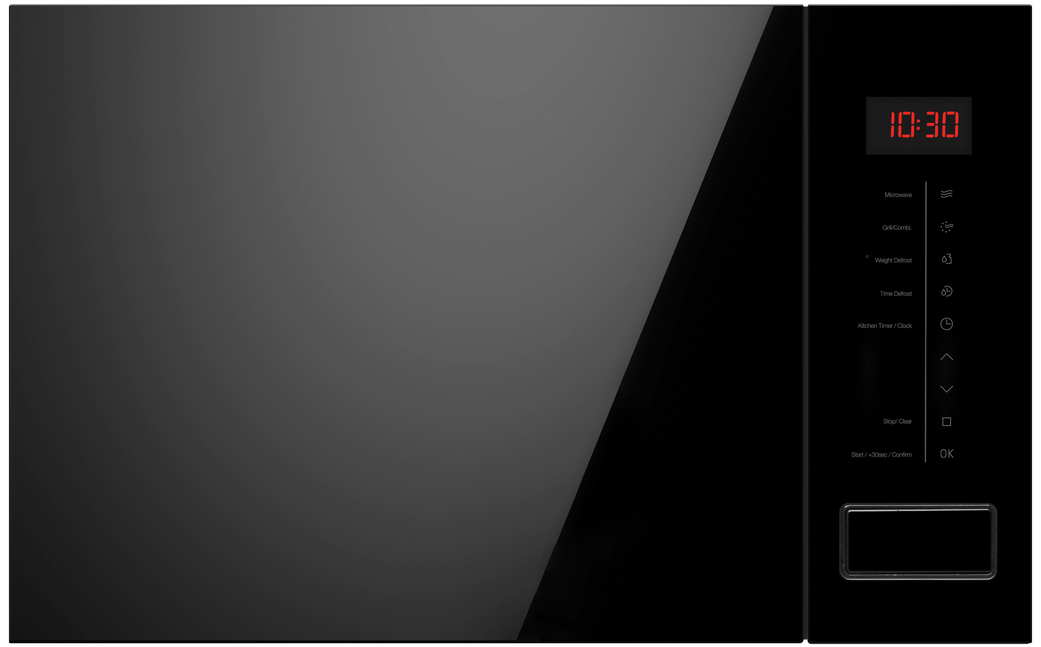 Einbaumikrowelle Emw 328 800 V - Schwarz, MODERN, Glas/Metall (56/38/30cm) - Amica