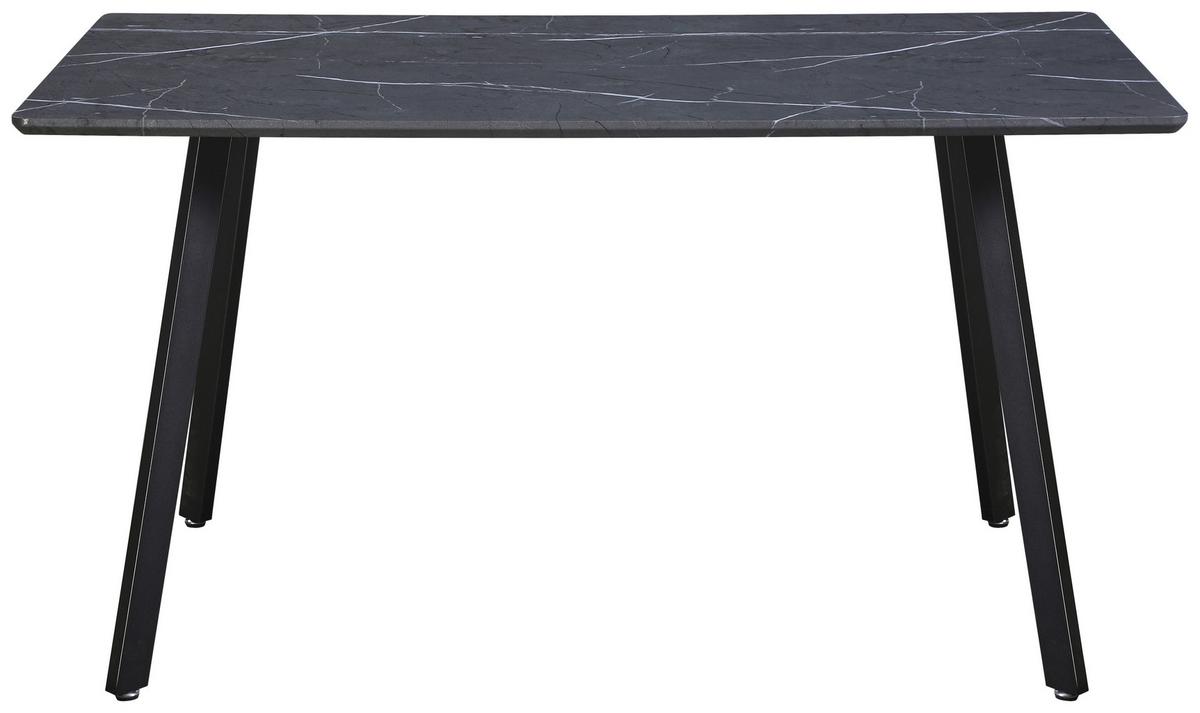 Tischgruppe Mackay 5-tlg. Metall/textil Grau, B: 140cm - Grau, KONVENTIONELL, Holzwerkstoff/Textil (140/46/75/88/80/57cm) - MID.YOU