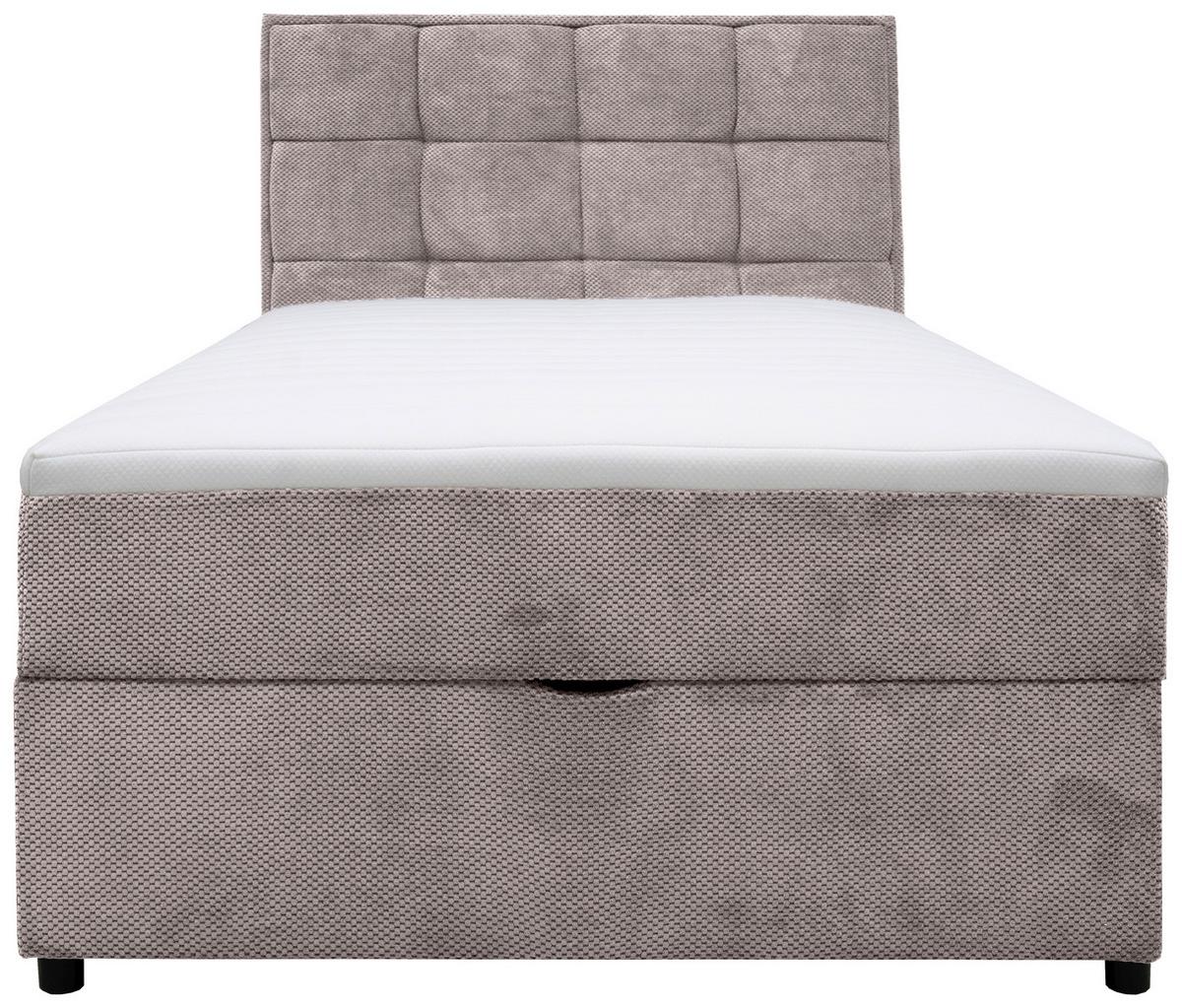 Boxbett Mit Bettkasten Catania 140x200 Cm Taupe - Taupe, MODERN, Holz/Holzwerkstoff (140/200cm) - MID.YOU