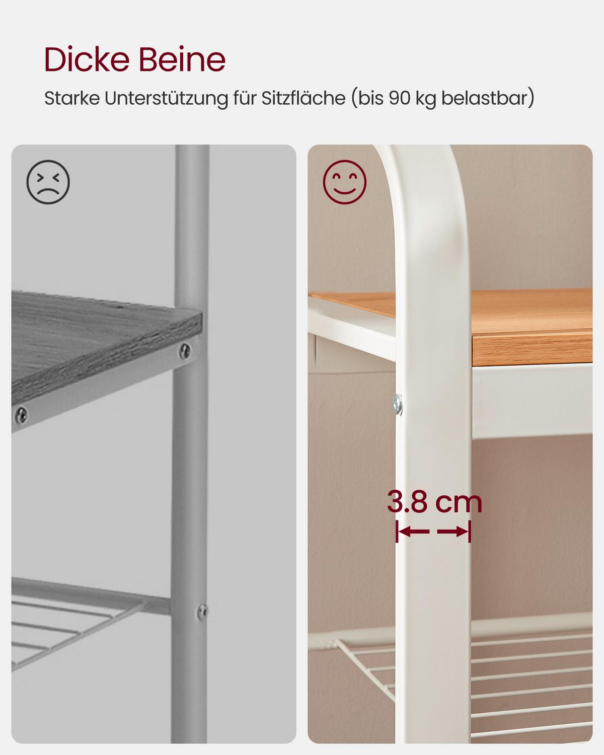 VEŠIAK NA KABÁTY HSR40W - biela/farba duba, Trend, kov/kompozitné drevo (72/183/33,7cm) - Boxxx