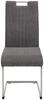 Stolička Katja Sivá - sivá/chrómová, Moderný, kov/textil (42/98/56cm) - Modern Living
