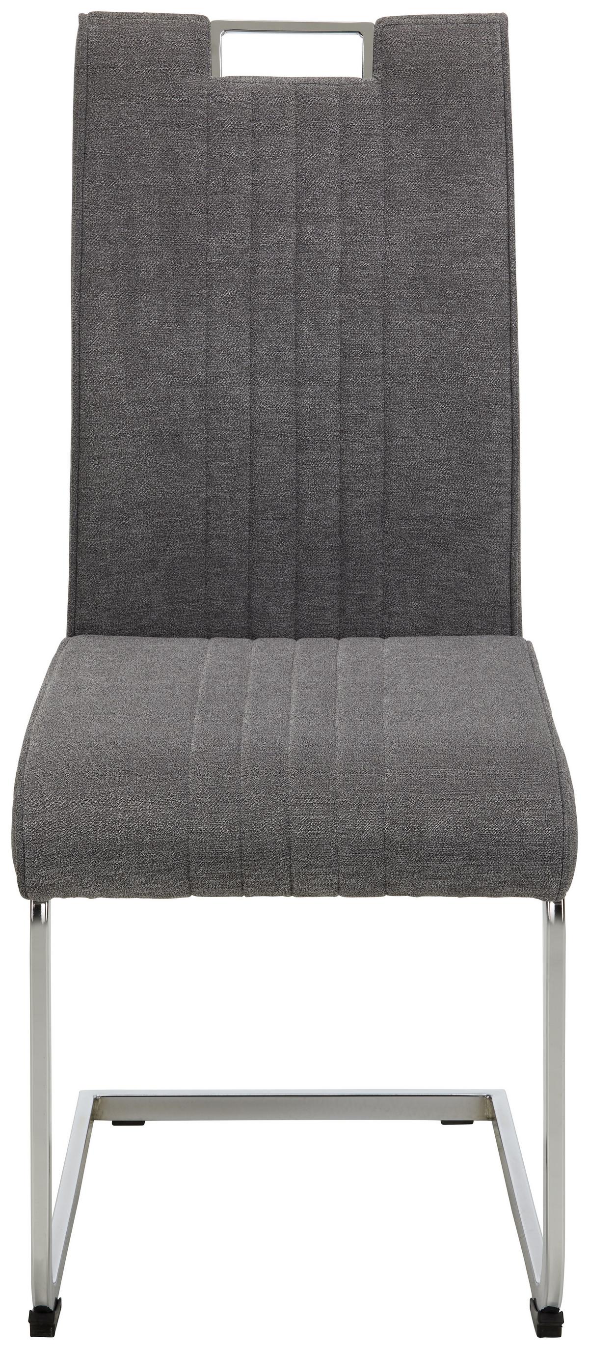 Židle KATJA šedá - šedá/barvy chromu, Moderní, kov/textil (42/98/56cm) - Mömax