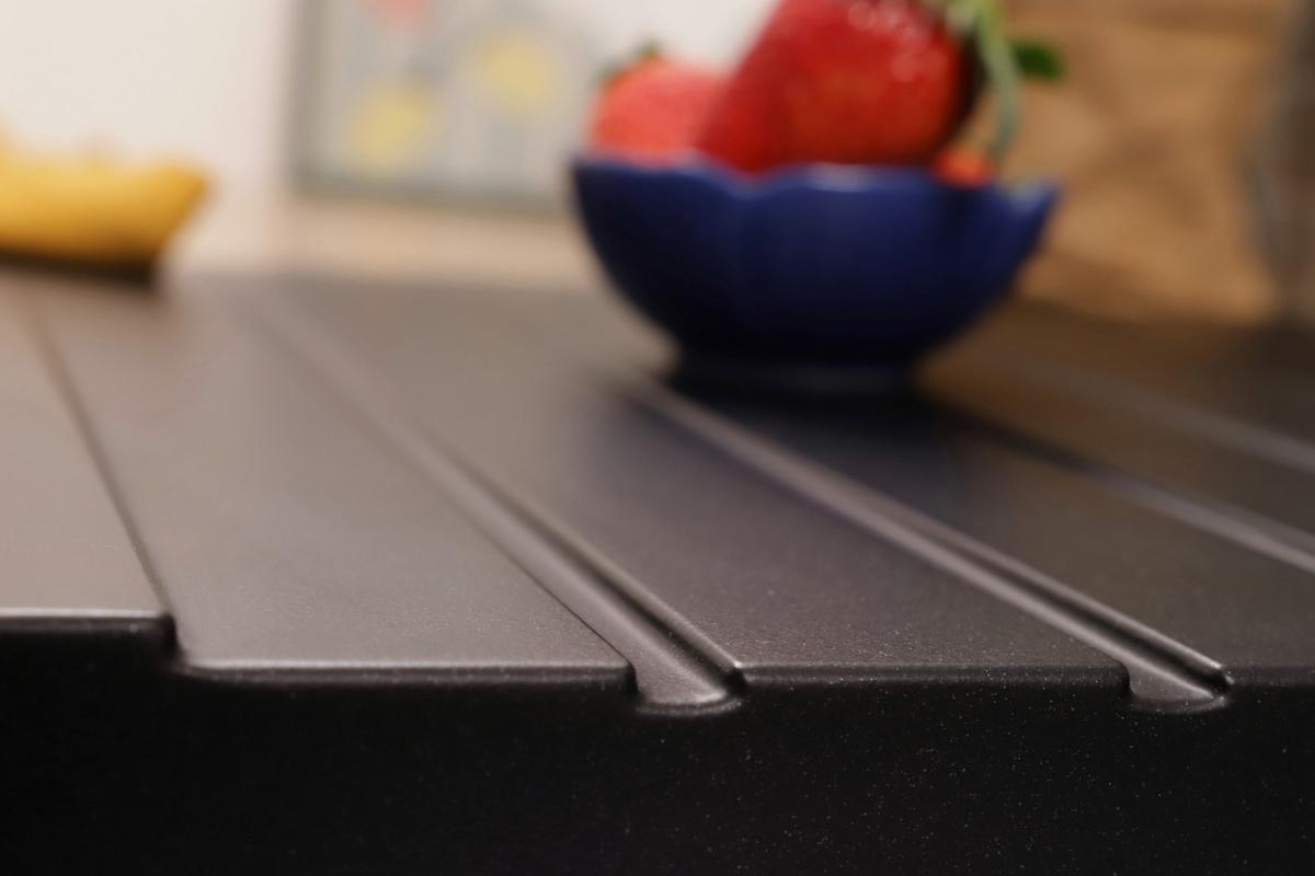 SPÜLE Almonto, Schwarz B: 86 cm - Schwarz, Trend, Stein (86/22/50cm) - Respekta