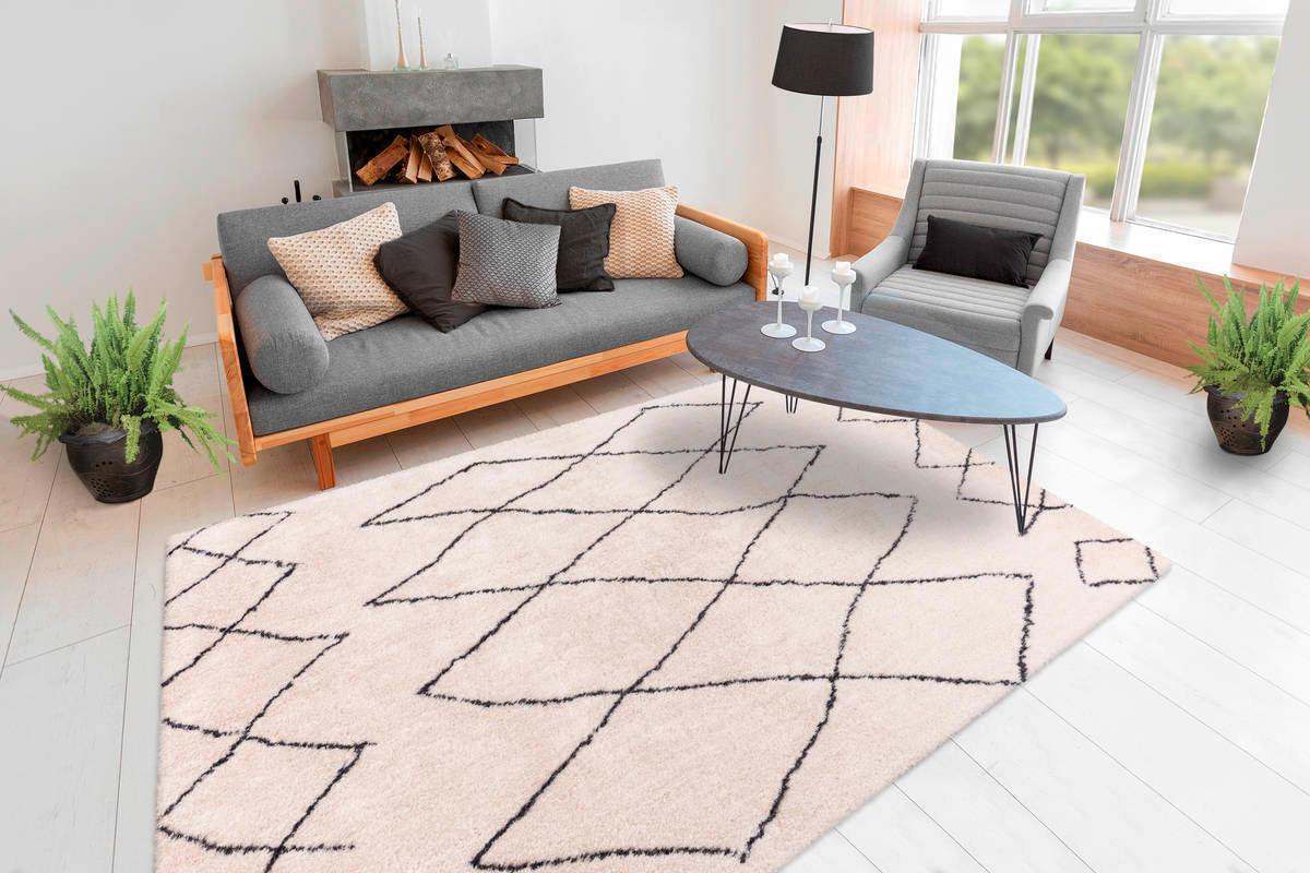 Hochflor Tepppich Creme/Beige Orlando 200x290 cm - Beige/Creme, Design, Textil (200/290cm) - Kayoom
