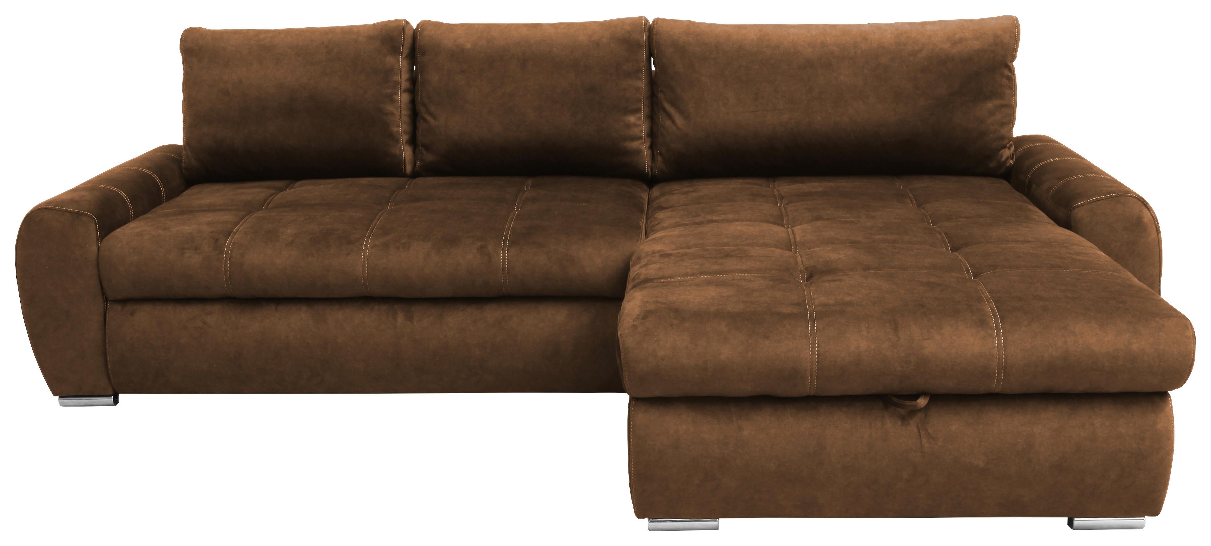 Rohová sedačka SOLAR, obojstranná, tm.oranžový zamat - tmavooranžová/biela, Modern, kov/drevo (277/175cm) - Livetastic
