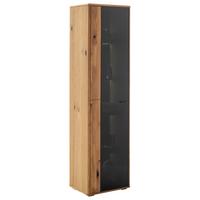 Vitrine Arezzo Wildeiche/Anthrazit B: 52 cm - Wildeiche/Anthrazit, Design, Glas/Holz (52/190/37cm) - MID.YOU