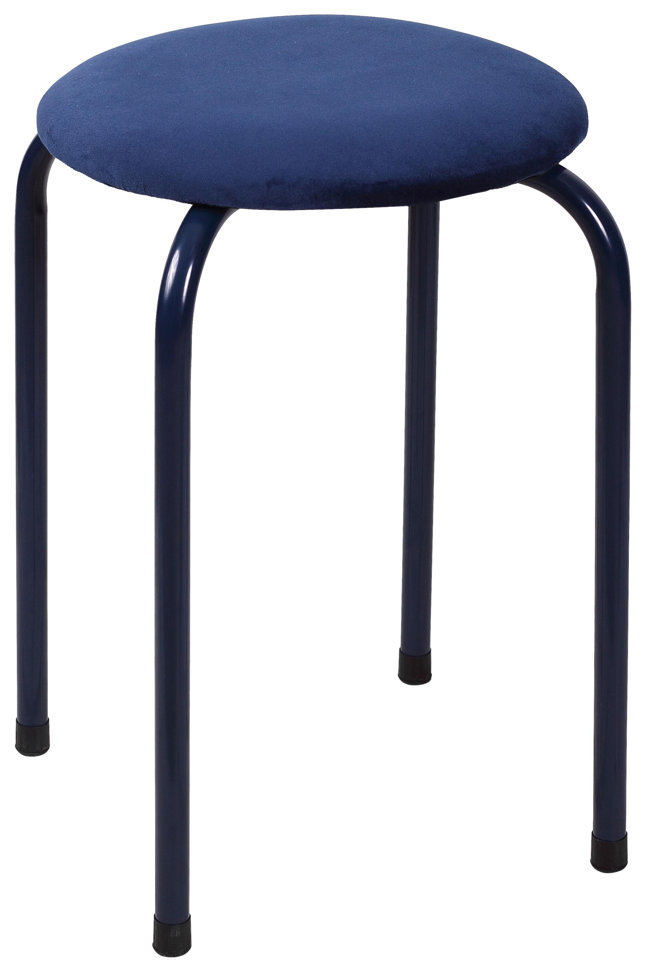 Stohovateľný Stolček Isabelle - modrá, Moderný, kov/textil (30/45cm) - Modern Living