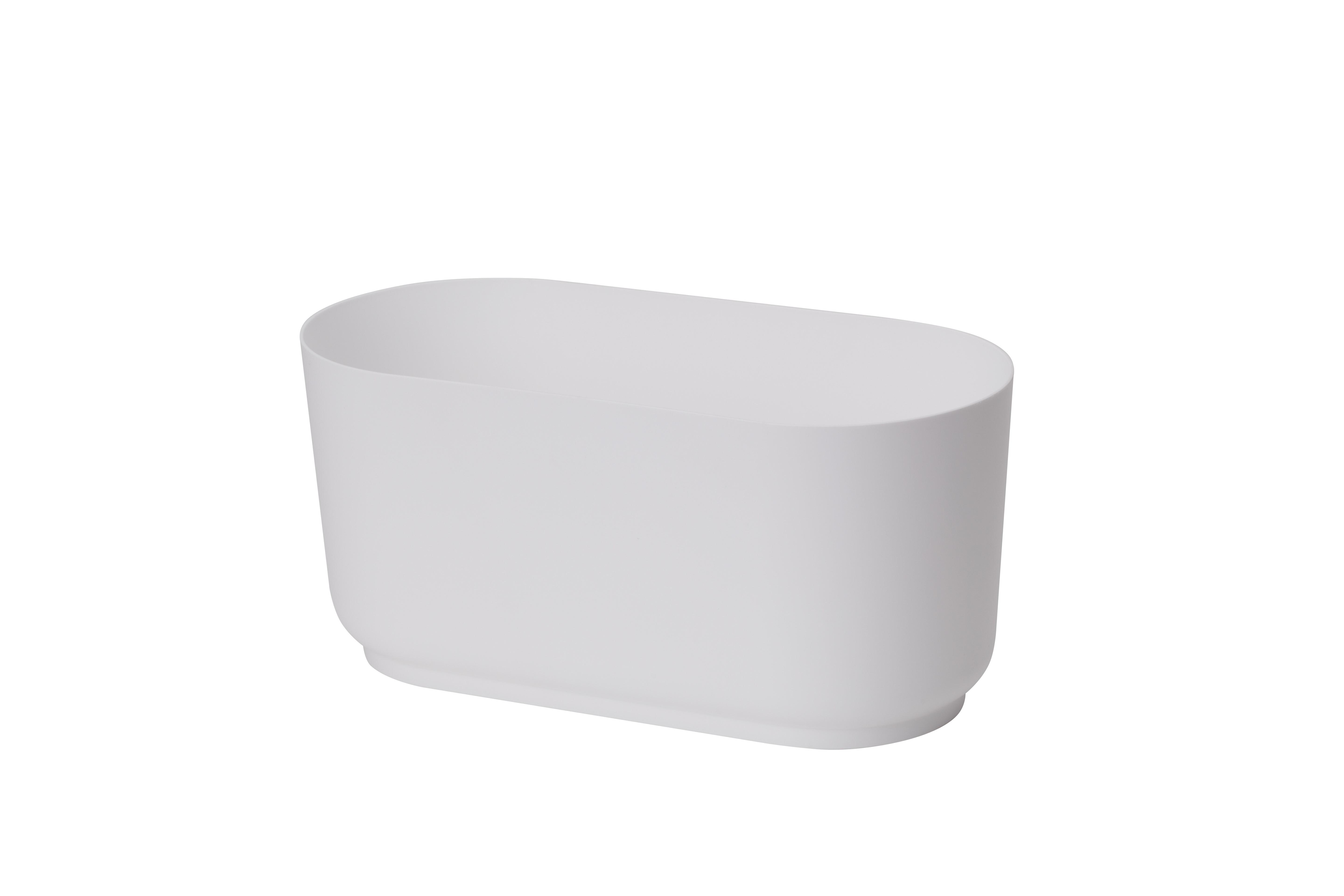Obal na květináč SIENA ECO BOX 27 - bílá, Konvenční, plast (27/13,1/13,2cm) - Mömax