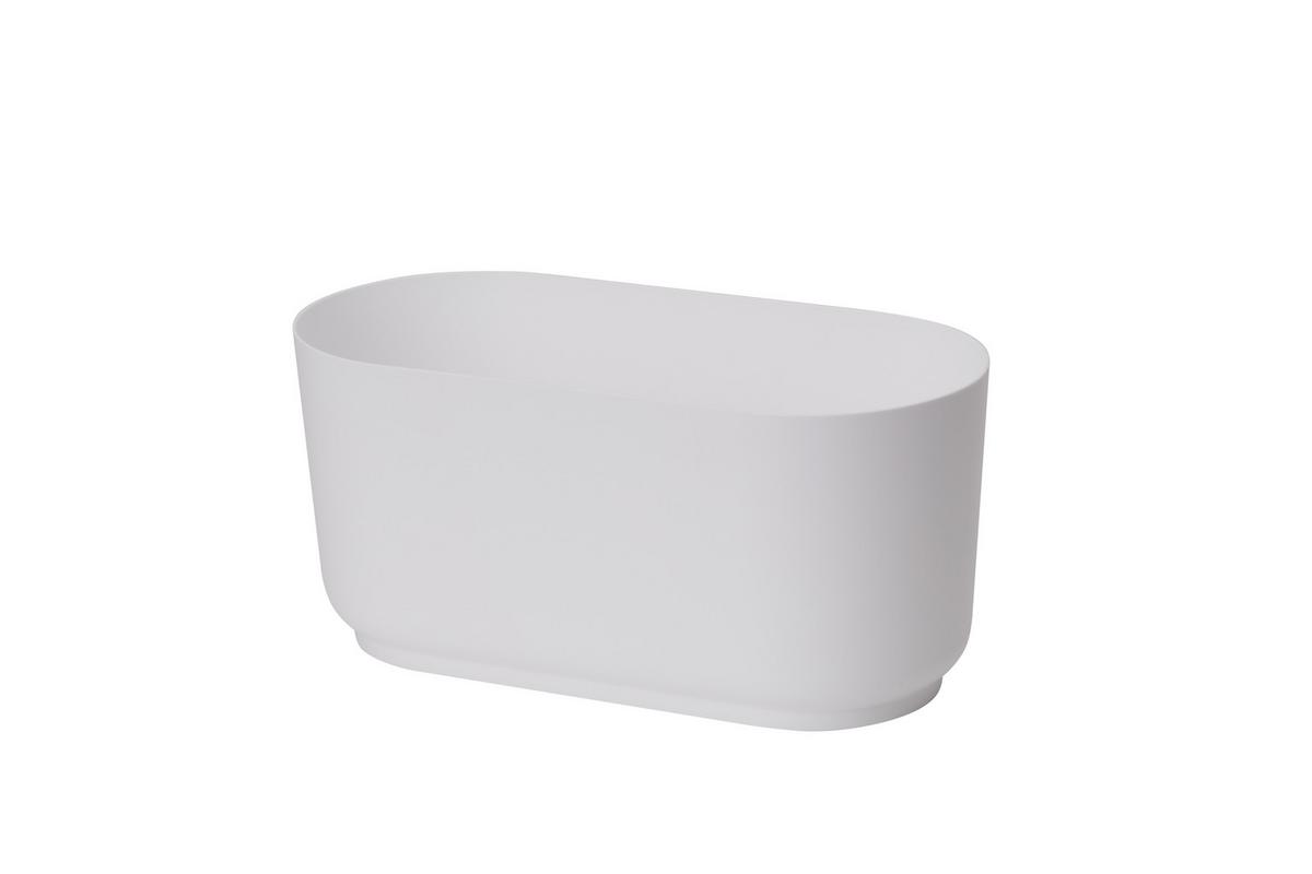Obal na květináč SIENA ECO BOX 27 - bílá, Konvenční, plast (27/13,1/13,2cm) - Mömax