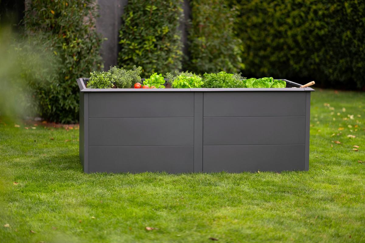 Hochbeet Primus XL - Anthrazit, KONVENTIONELL, Metall (100/200/77cm)
