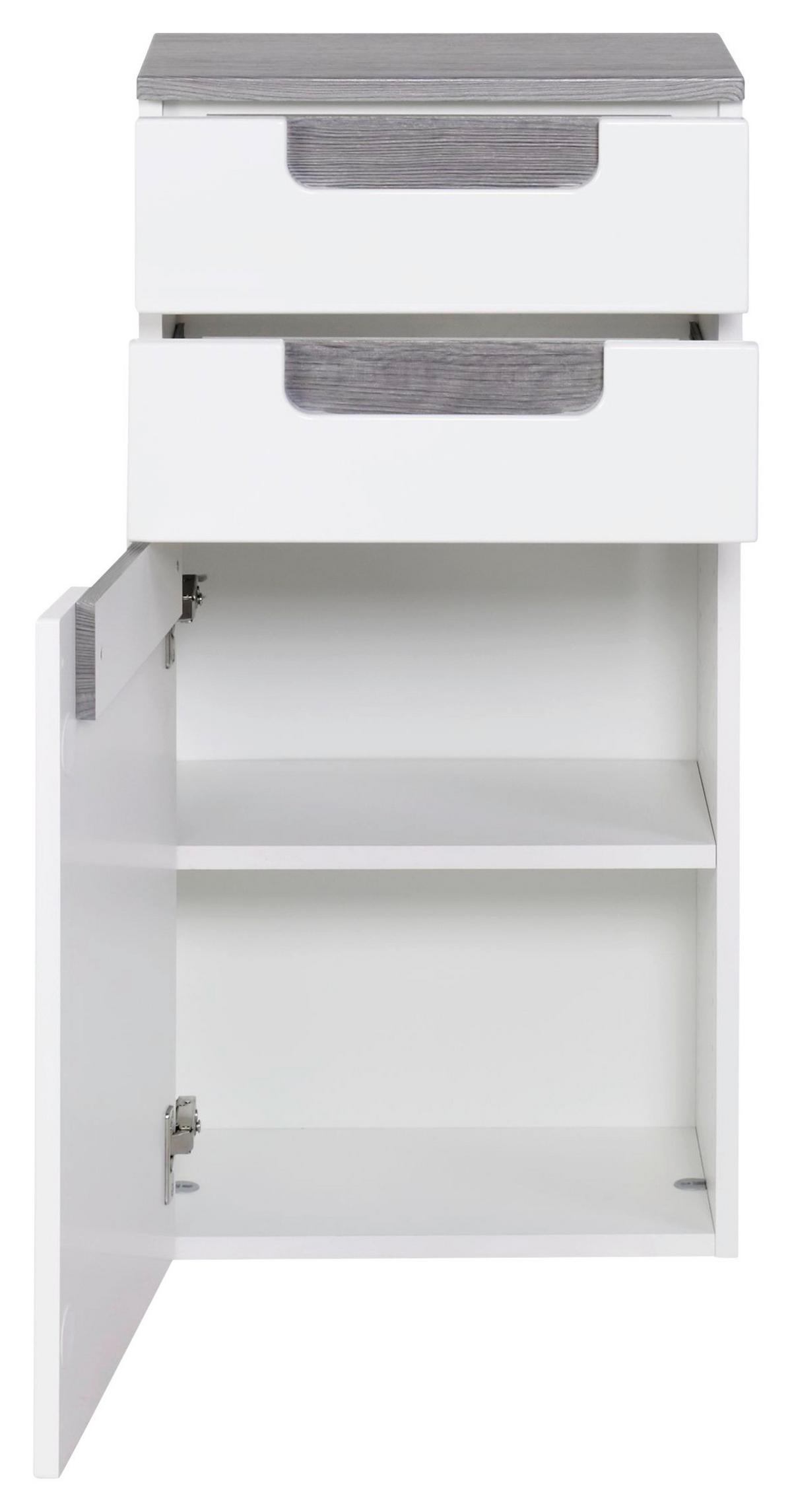 Unterschrank Mit Türdämpfer Siena B: 40 Cm Weiß/ Anthrazit - Anthrazit/Weiß, MODERN, Holzwerkstoff (40/79/27cm) - Held