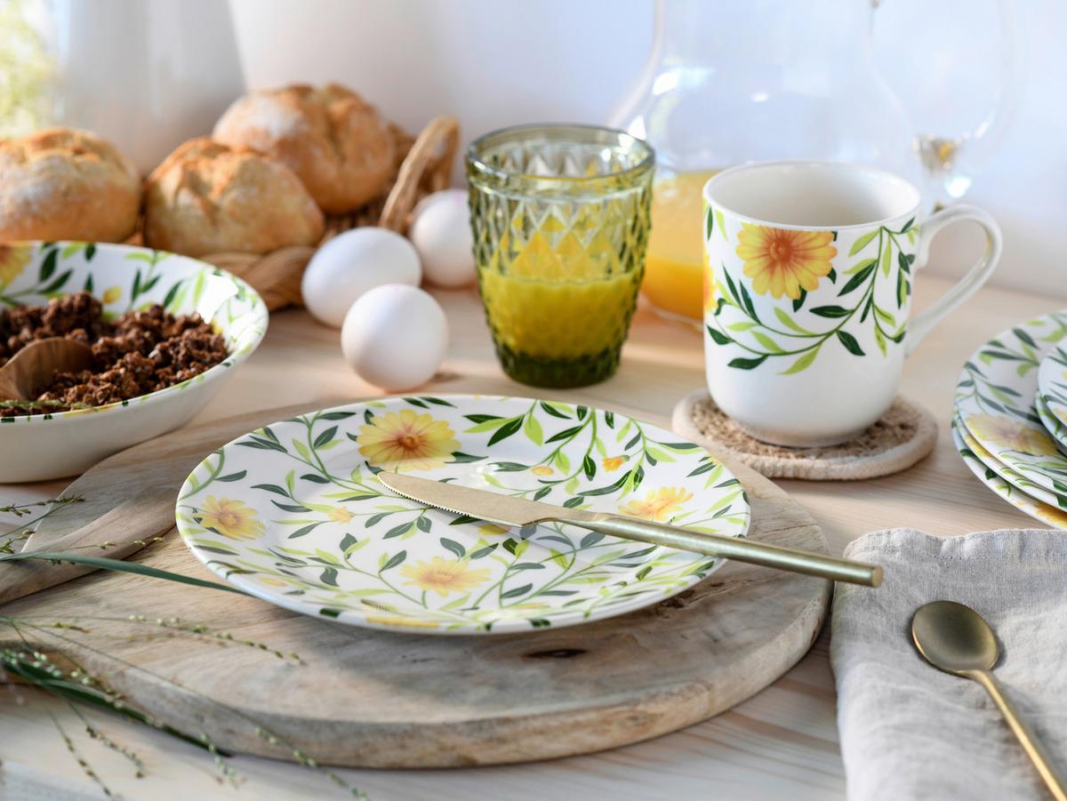 Kombiservice Amarilla 16--Teilig., Grün, Weiß - Weiß/Grün, Basics, Keramik - Creatable