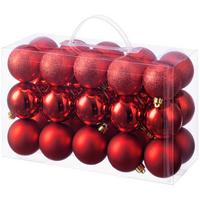 CHRISTBAUMKUGEL-SET Lea, Rot, 30-Teilig - Rot, KONVENTIONELL, Kunststoff - Luca Bessoni