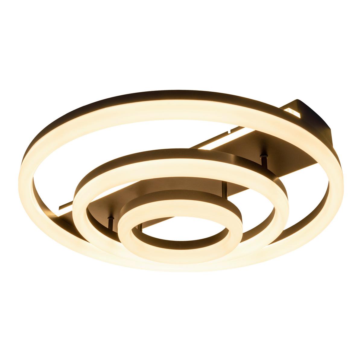 Led-deckenleuchte 1403522 Circulo - Schwarz/Weiß, Design, Kunststoff/Metall (60/15.5cm) - Näve