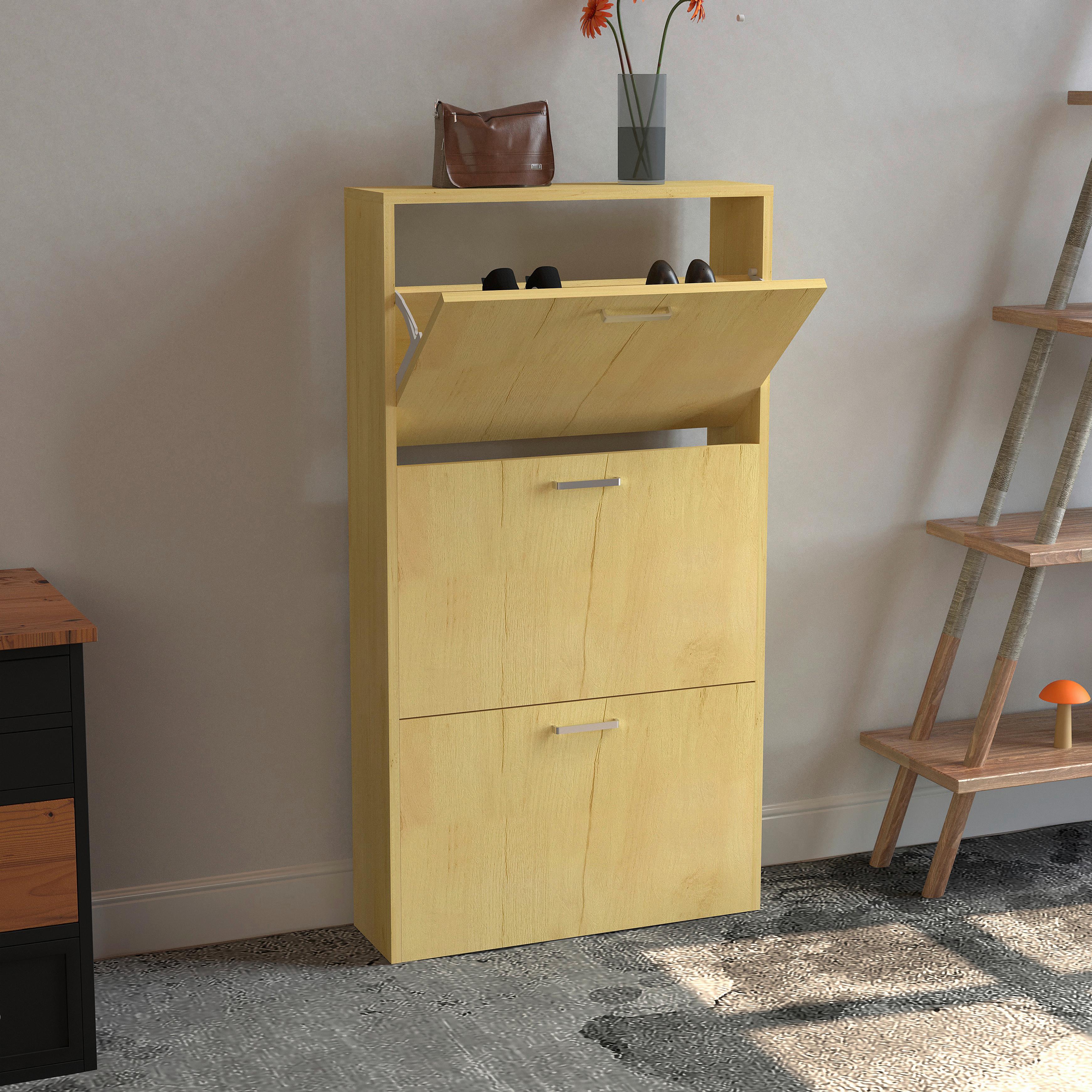 Schuhschrank Sulos Honigeiche Dekor - Honigeiche, Design, Holzwerkstoff (50/108/17cm) - MID.YOU
