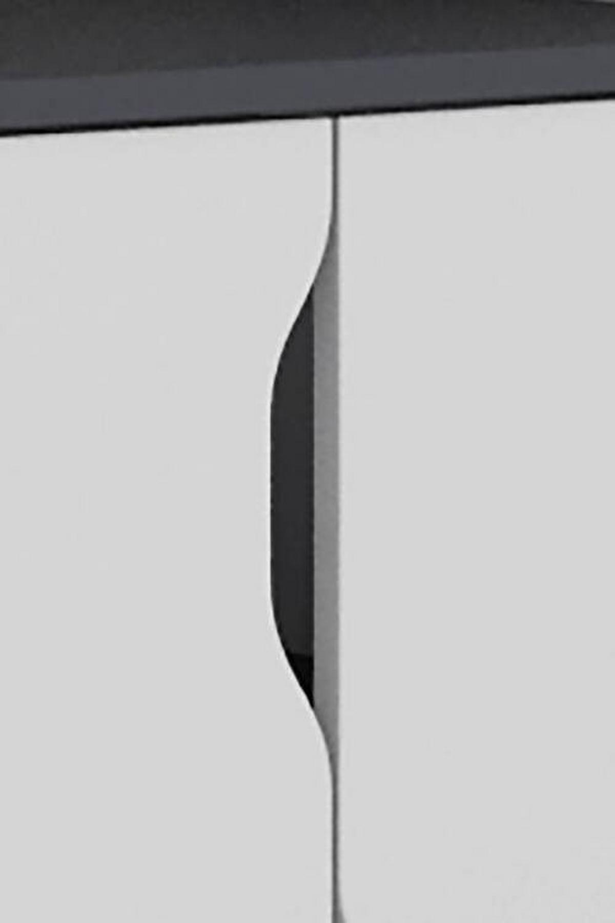 Eckschreibtisch mit Stauraum 105 cm Belfast Schwarz/Weiß - Schwarz/Weiß, LIFESTYLE, Holzwerkstoff (129/105/84cm) - MID.YOU