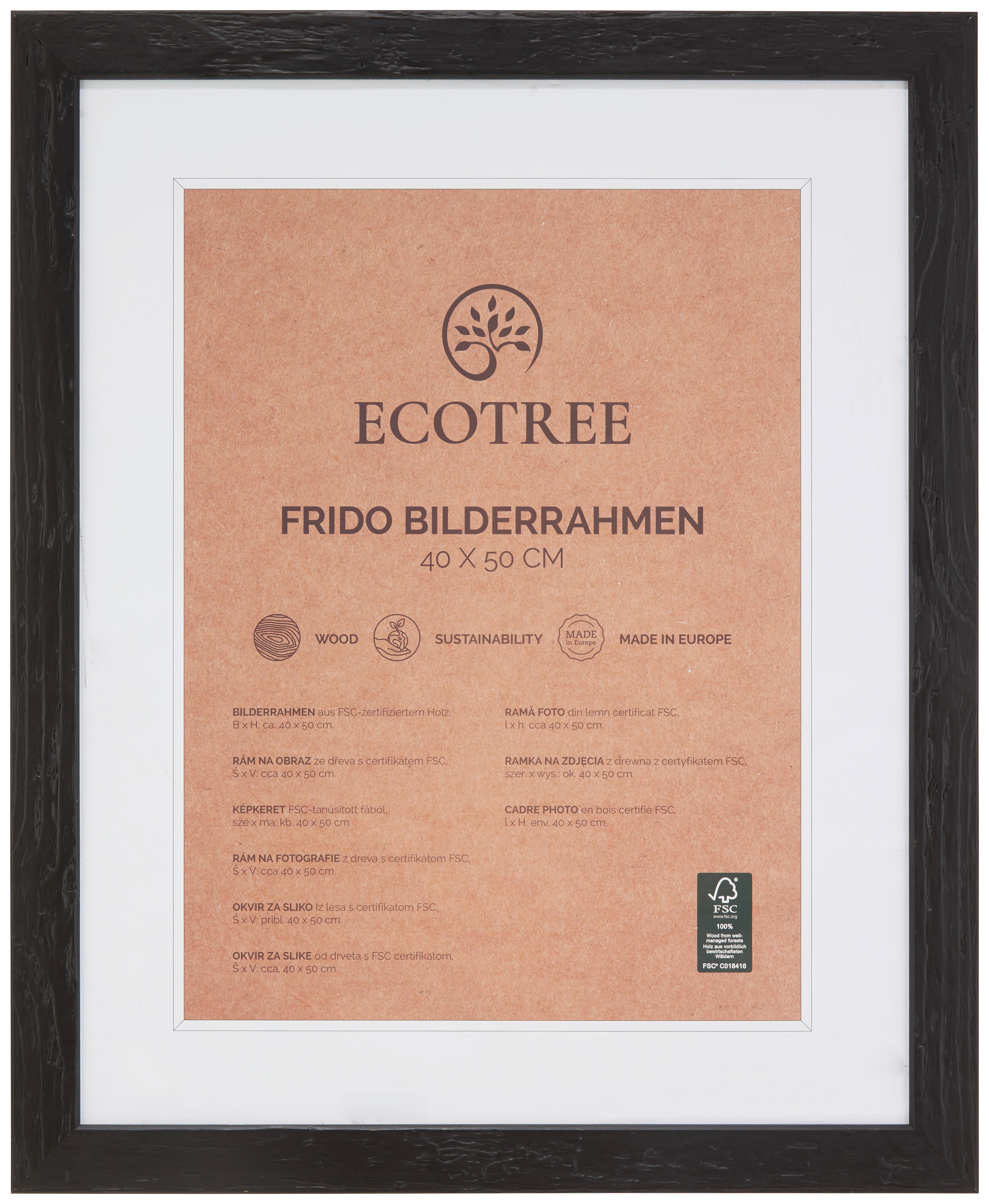 Rám na obrazy Frido, 40/50cm - černá, Romantický / Rustikální, dřevo (40/50cm) - ecoTree