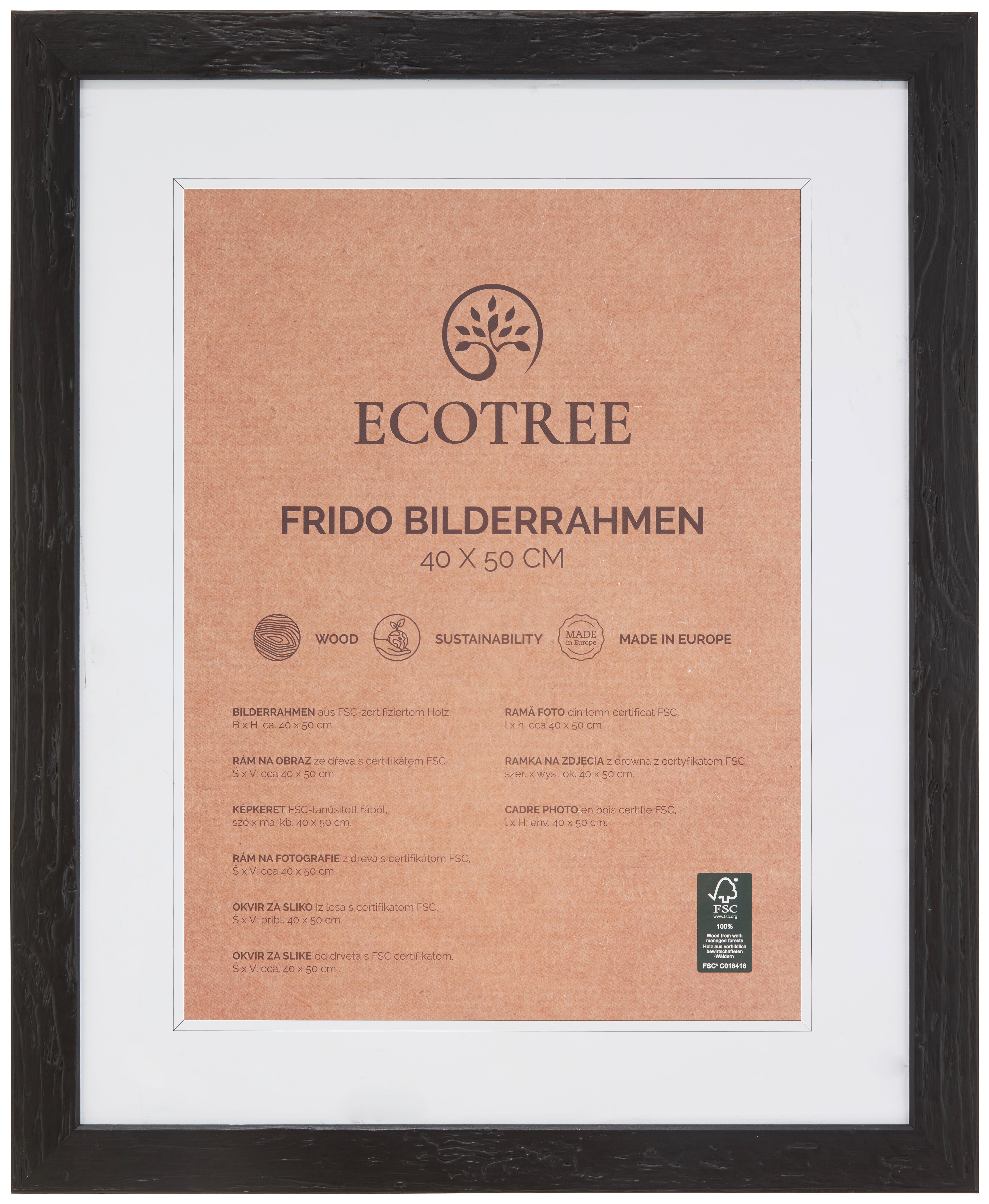 Rám Na Obrazy Frido, 40/50cm - černá, Romantický / Rustikální, dřevo (40/50cm) - ecoTree