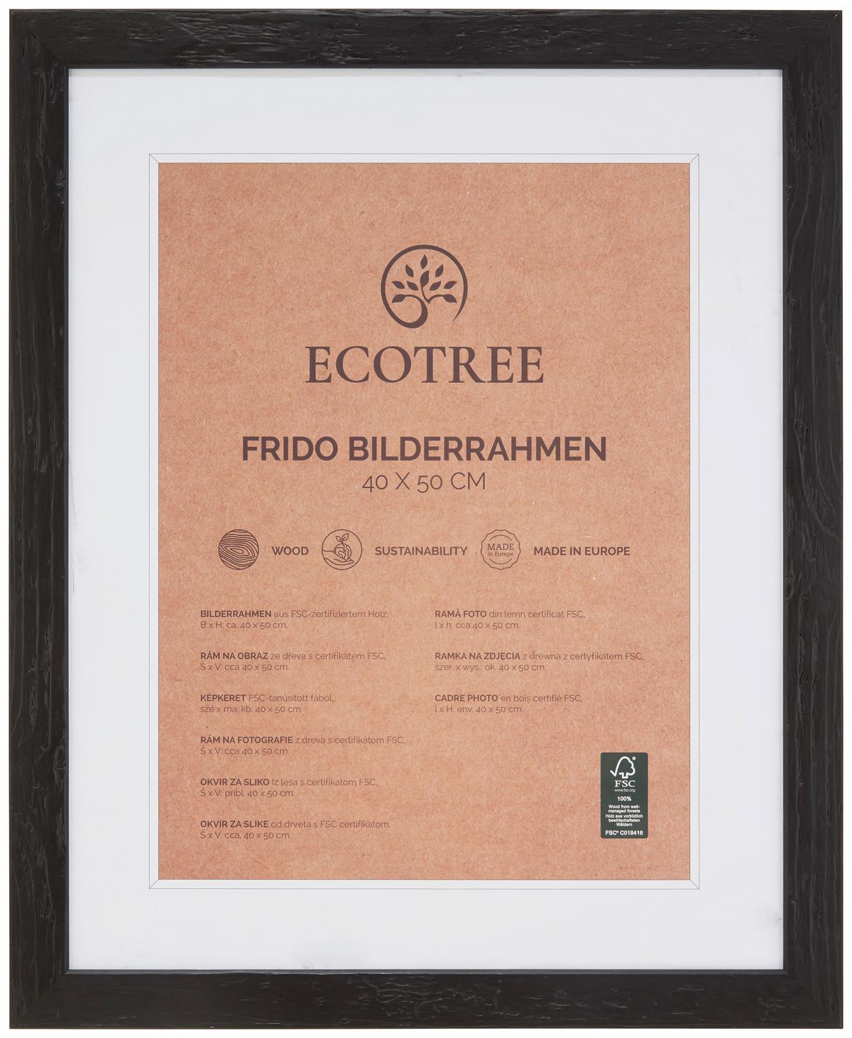 Rám na obrazy Frido, 40/50cm - černá, Romantický / Rustikální, dřevo (40/50cm) - ecoTree