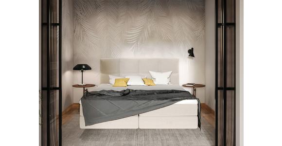 Polsterbett mit Bettkasten 180x200 cm London Beige - Beige/Schwarz, MODERN, Holzwerkstoff/Textil (180/200cm) - Luca Bessoni