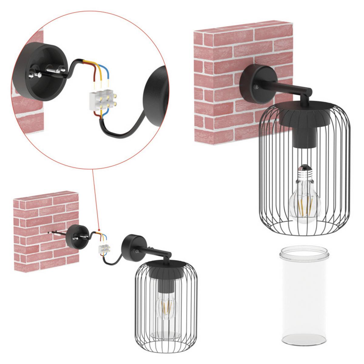 VONKAJŠIE LED SVIETIDLO SALVIA - čierna, Modern, kov/plast