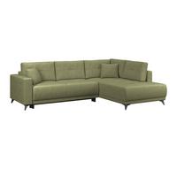 Ecksofa mit Schlaffunktion & Bettkasten Texas Grün - Schwarz/Grün, KONVENTIONELL, Holz (259/203cm)