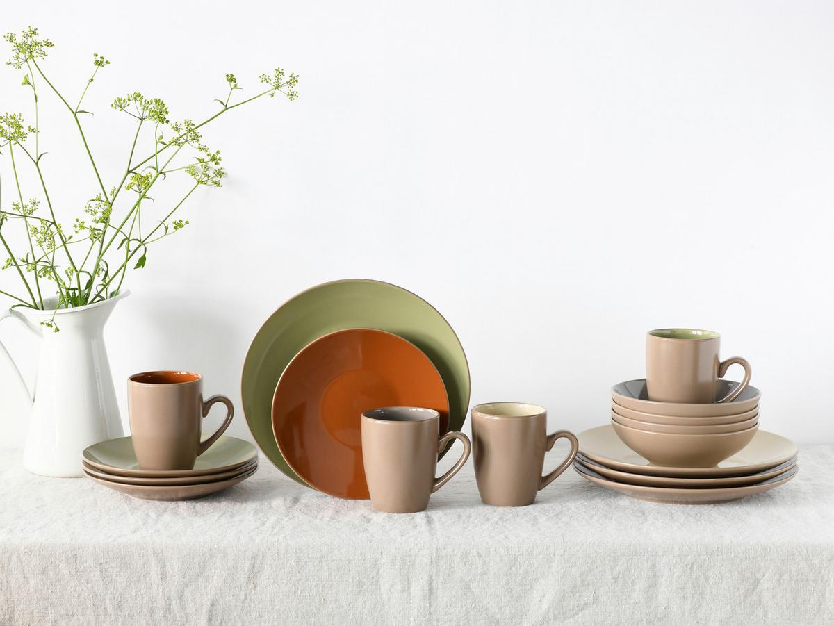 Kombinovaná souprava 16-dílná - vícebarevná, Basics, keramika (32,5/31/31cm) - Creatable