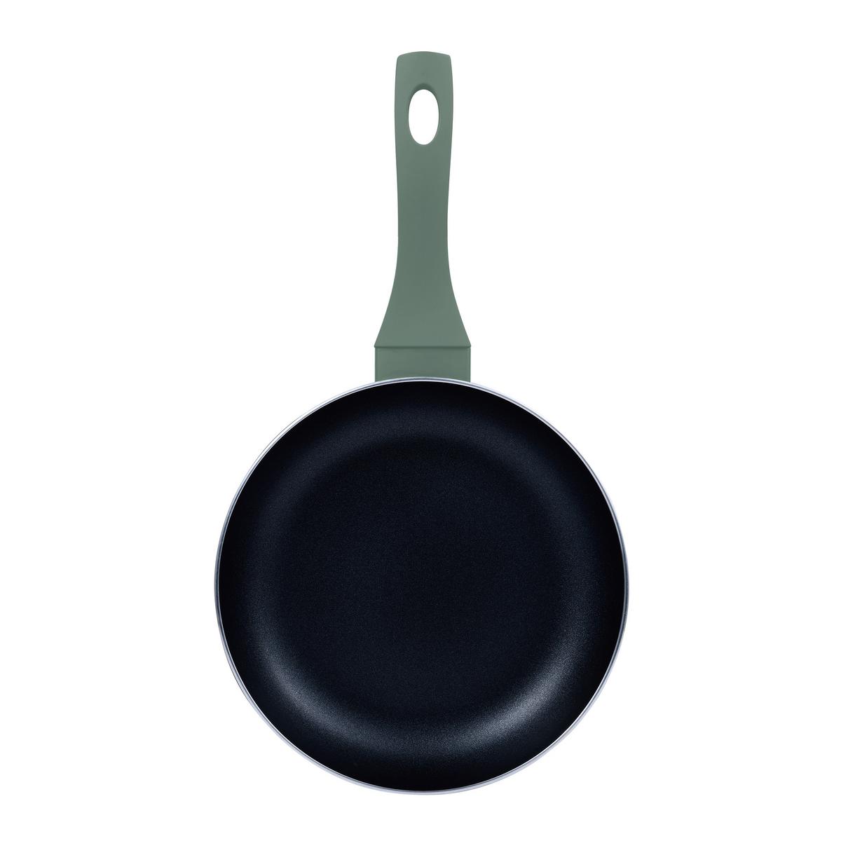 Pfannenset Salbeigrün, Schwarz 4-Teilig - Salbeigrün/Schwarz, Basics, Glas/Metall (47/28/15.5cm)