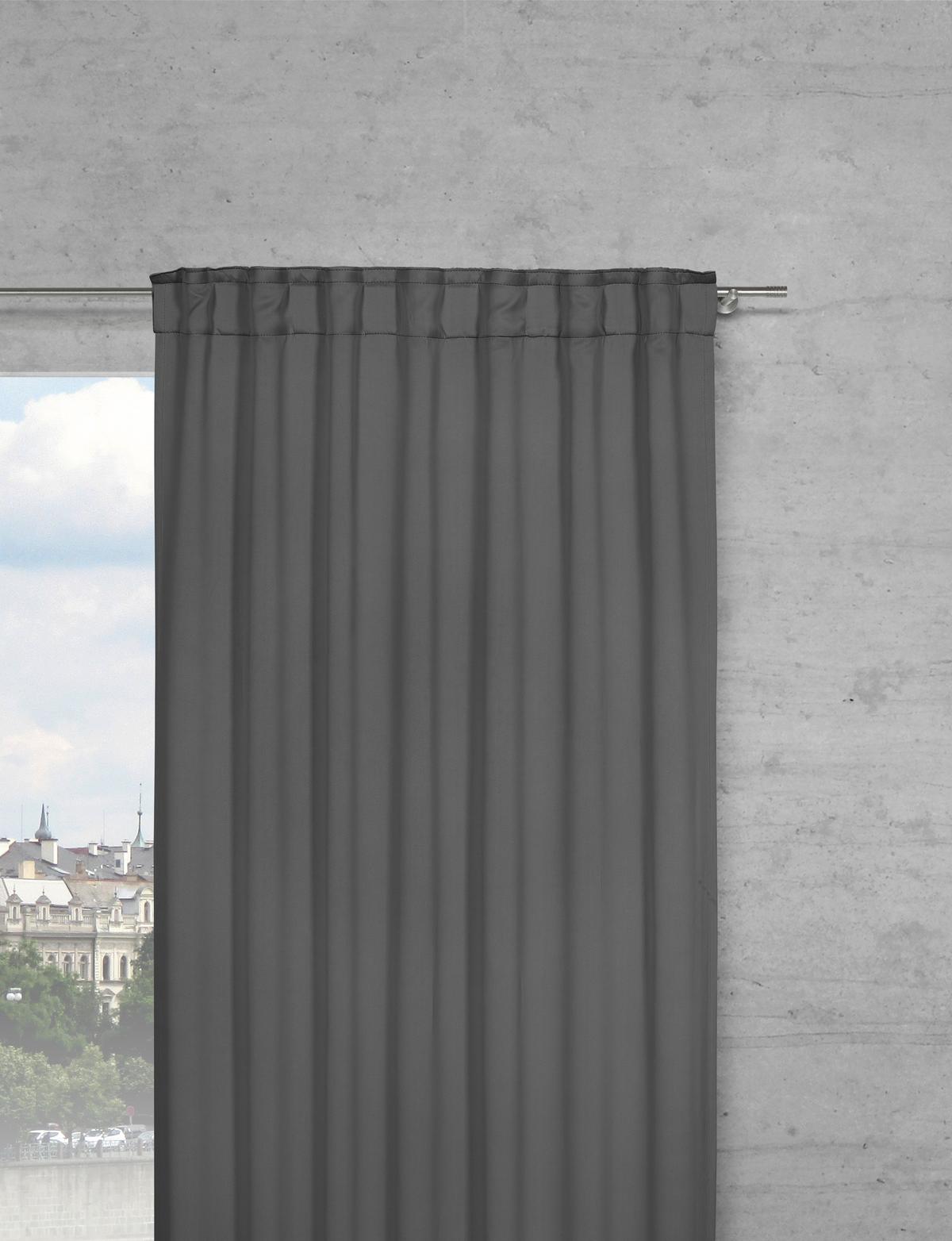 Zatemňovací záves Riccardo, 140/245cm, antracit - antracitová, Modern, textil (140/245cm) - Premium Living