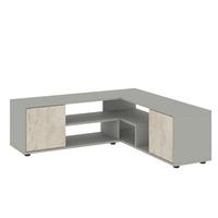 Lowboard Rosa Grau/beige B: 125 Cm - Beige/Grau, Design, Holzwerkstoff (125/40/120cm) - Livetastic