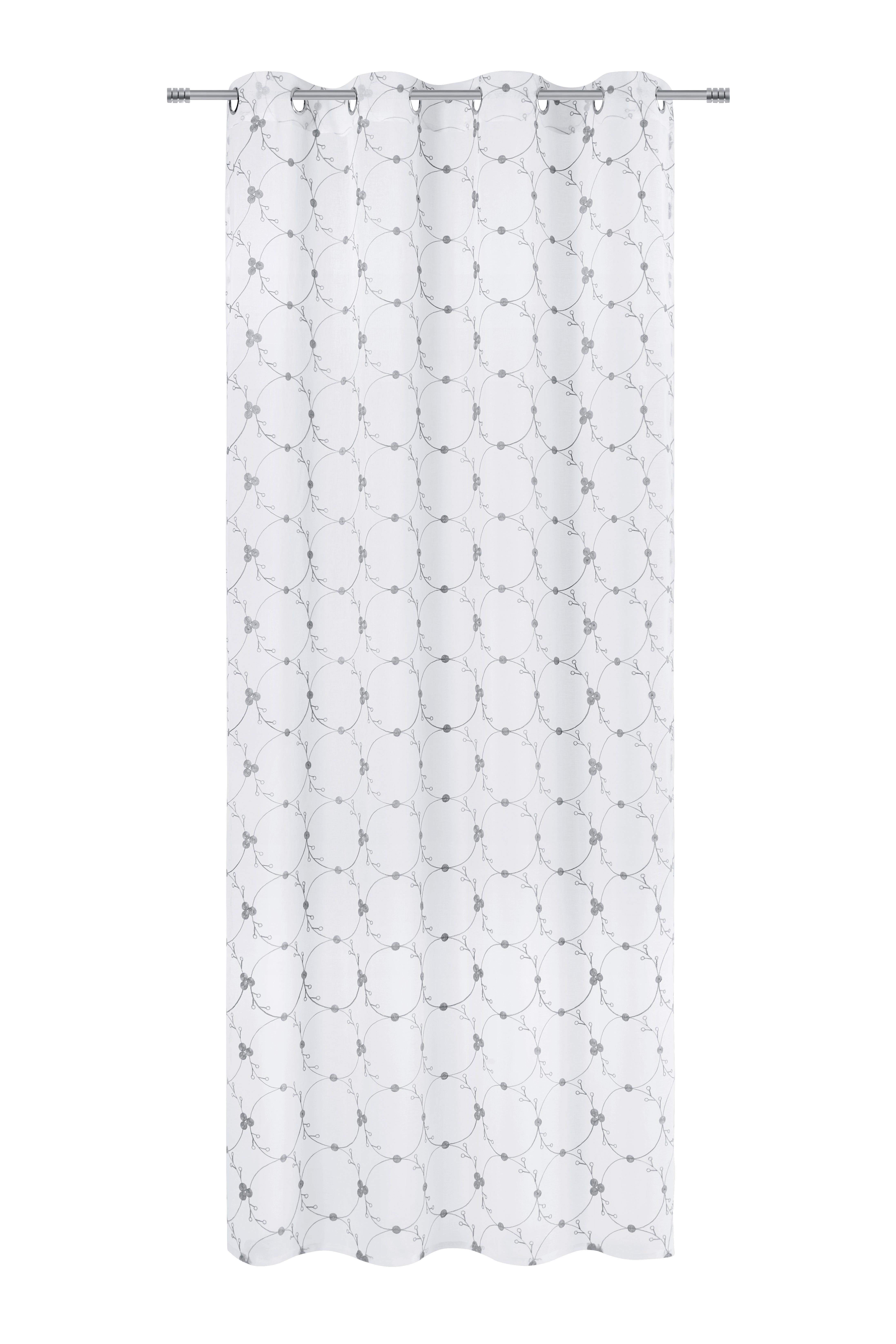 Ringlis Függöny Tabea - Szürke, modern, Textil (140/245cm) - Luca Bessoni