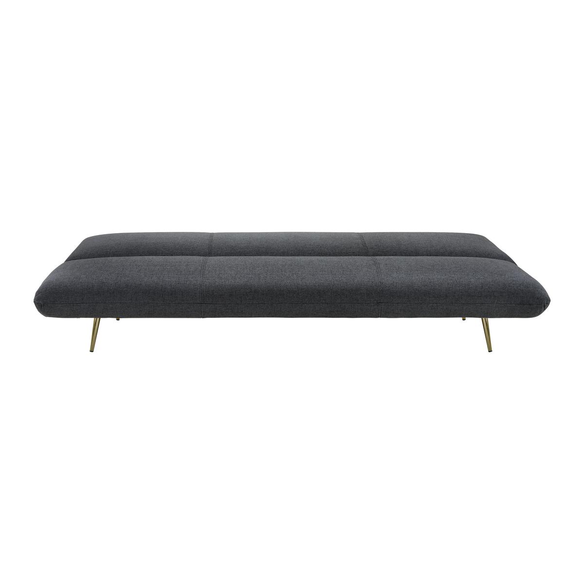 Rozkladacia pohovka BEN tmavosivá - zlatá/tmavosivá, Modern, kov/drevo (186/82/85cm) - Bessagi Home