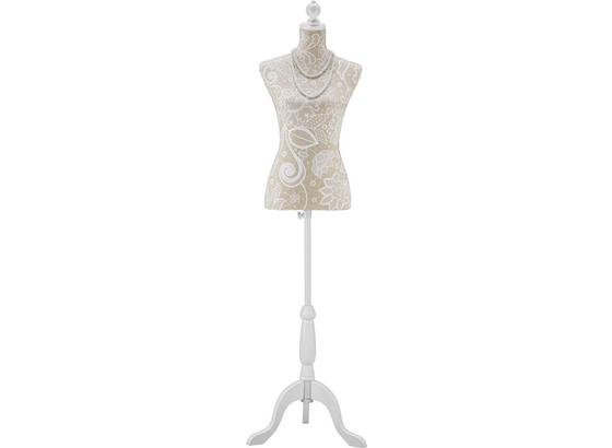 Dekoračná Busta Mannequin - biela/béžová, Romantický / Vidiecky, kompozitné drevo/textil (35/170/21cm) - Mömax modern living Dekoračná Busta Mannequin - biela/béžová, Romantický / Vidiecky, kompozitné drevo/textil (35/170/21cm) - Mömax modern living
