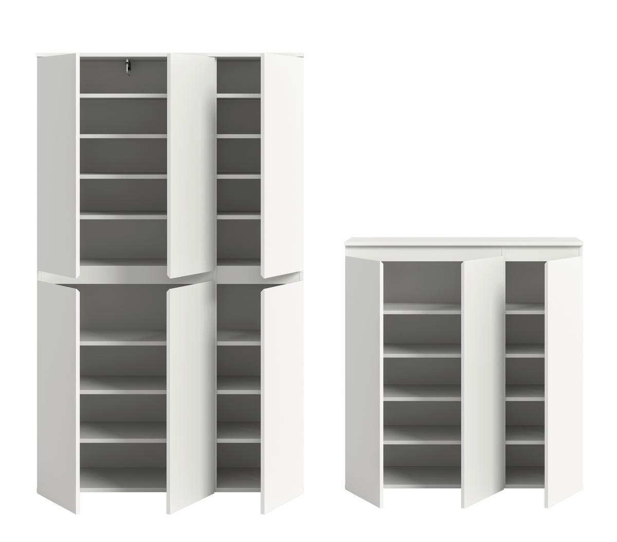 Garderobenschrank Scarpa Weiß B: 175 Cm - Schwarz/Weiß, Design, Holzwerkstoff (175/175/34cm) - Livetastic