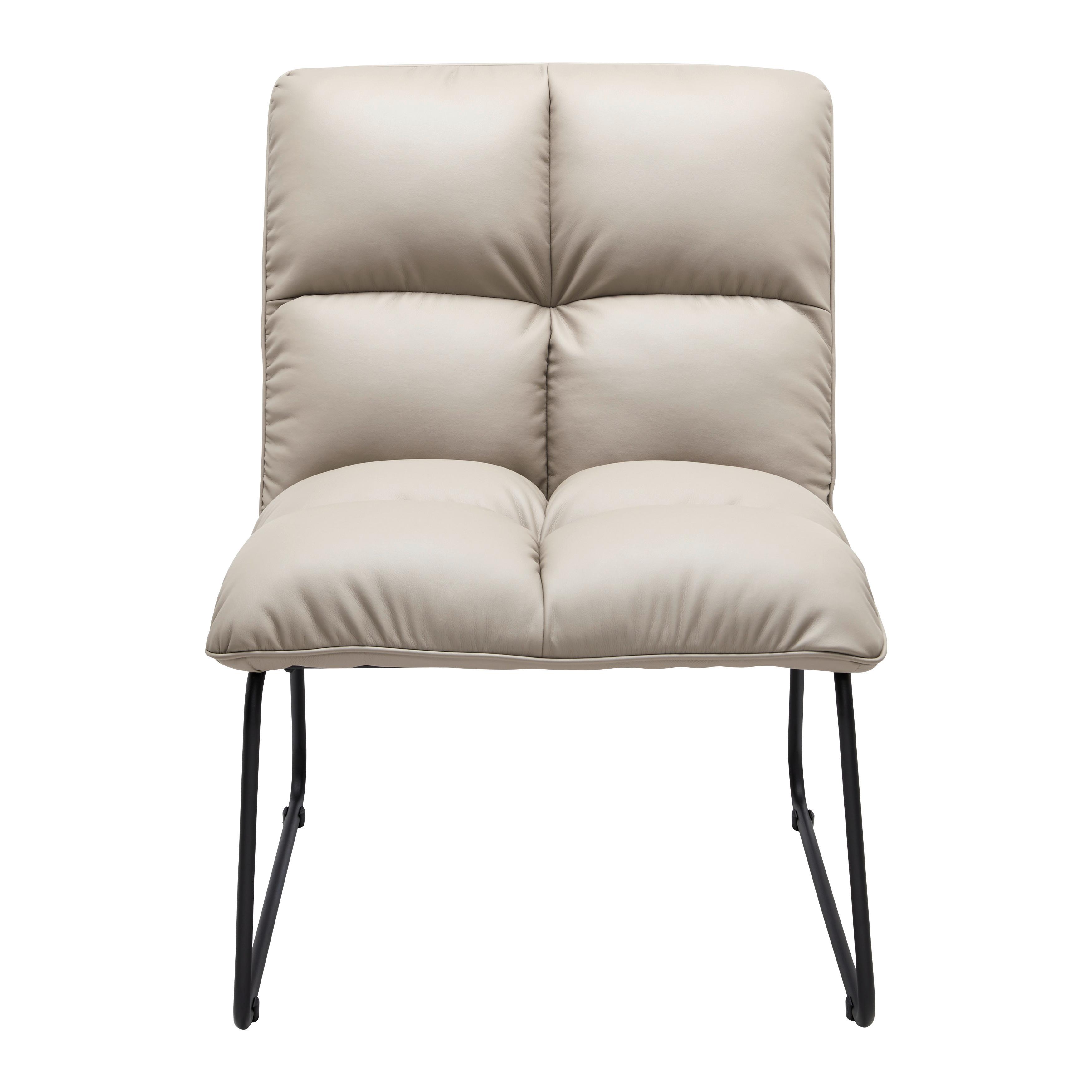 Křeslo Eleina - šedohnědá - černá/šedohnědá, Moderní, kov/textil (71/82/70cm) - Bessagi Home