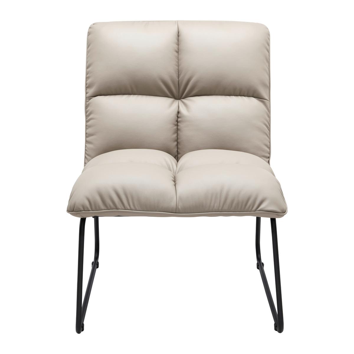 Křeslo Eleina - šedohnědá - černá/šedohnědá, Moderní, kov/textil (71/82/70cm) - Bessagi Home