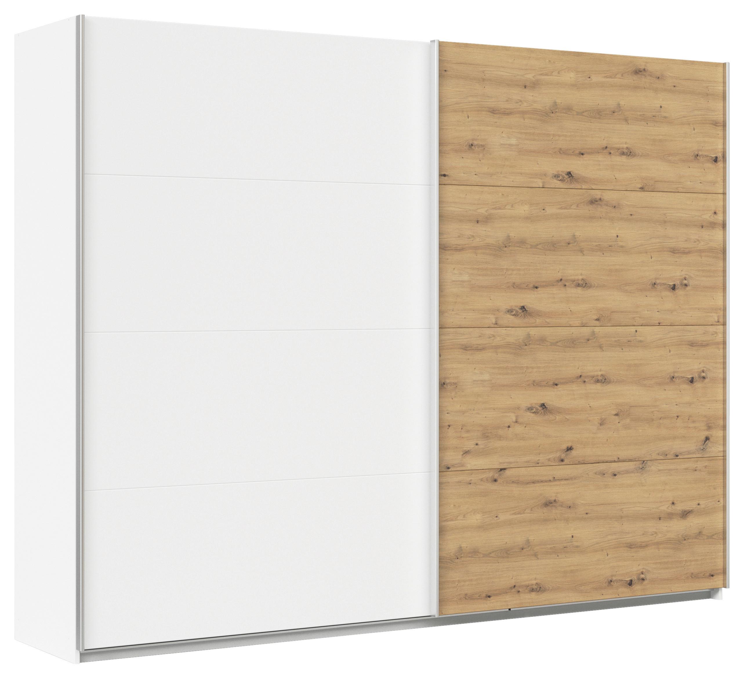 Schwebetürenschrank Feldkirch 271 Normalhöhe - Weiß/Eiche Artisan, MODERN, Holzwerkstoff (271/210/62cm)
