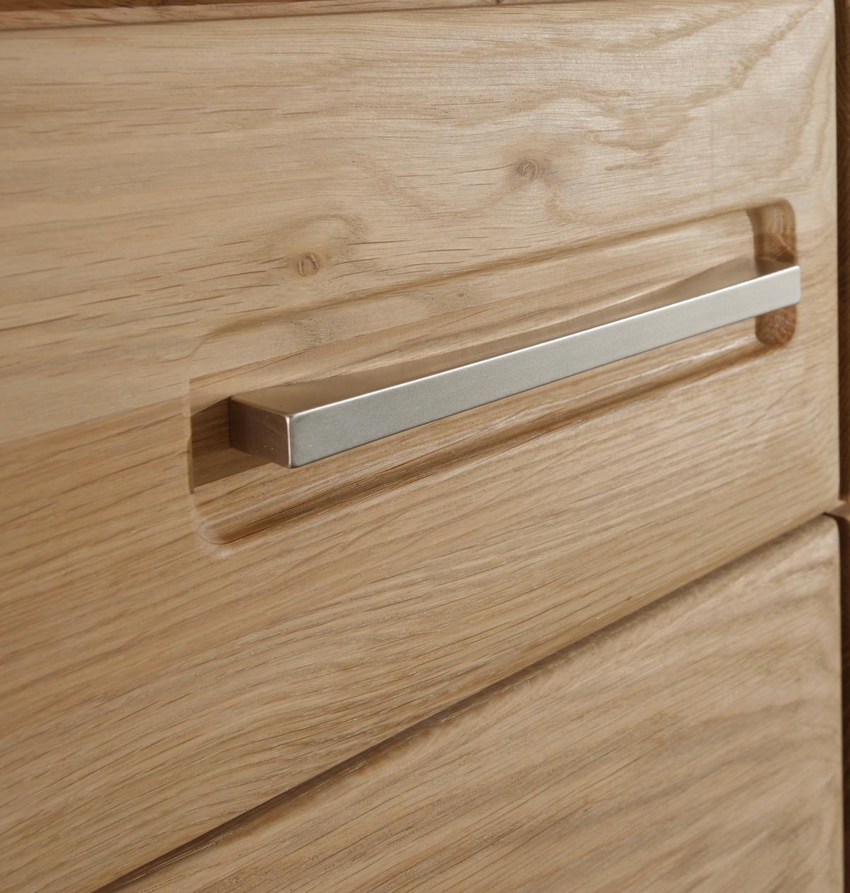 Wohnkombination 4-Tlg. Sena Eichefarben - Eichefarben, Design, Glas/Holz (303/209/51cm) - Livetastic