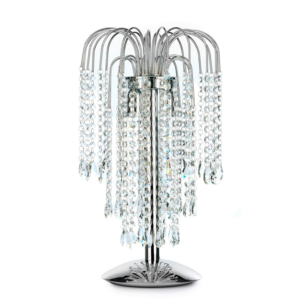 Kristall-tischleuchte 4698/lg - Chromfarben, LIFESTYLE, Glas/Metall (25/50cm)
