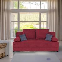 Schlafsofa Toni Beere B: 200 cm - Beere/Schwarz, Design, Holzwerkstoff/Textil (200/90/103cm) - P & B