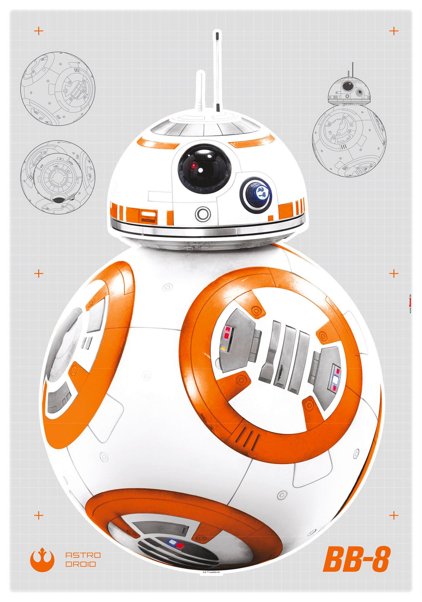 Dekosticker Star Wars - Orange/Weiß, LIFESTYLE, Kunststoff (100/70cm)