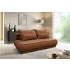 Schlafsofa Paros Rostfarben B: 214 cm - Rostfarben/Beige, Design, Textil (214/96/105cm) - MID.YOU