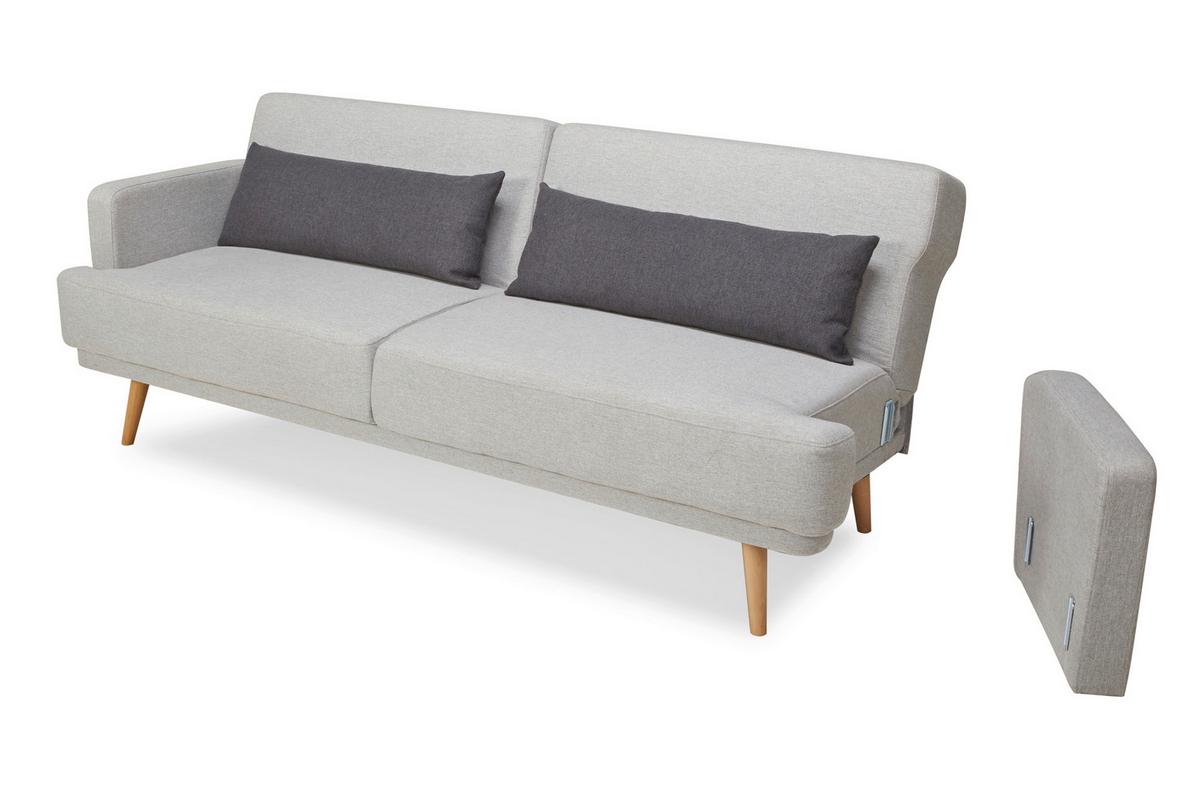 3-sitzer-sofa Hellgrau B: 214 Cm - Dunkelgrau/Hellgrau, MODERN, Textil (214/83/86cm) - Livetastic