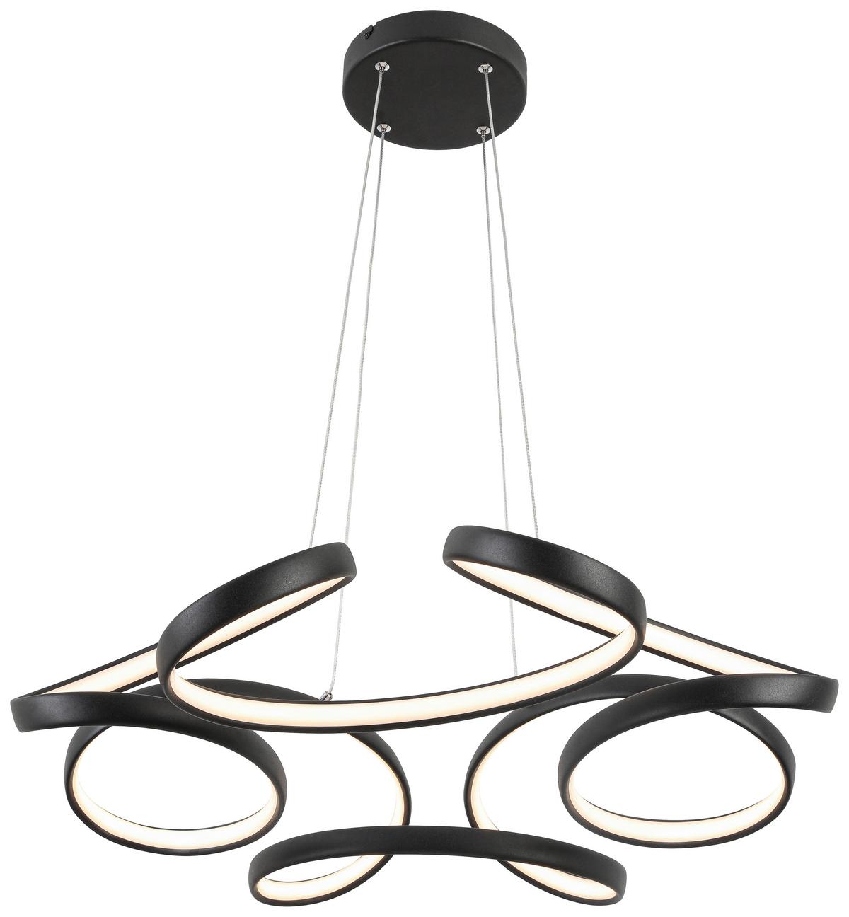 ZÁVESNÉ LED SVIETIDLO CRONO -AKT- - čierna, Romantik / Landhaus, kov/plast (70qm) - Premium Living