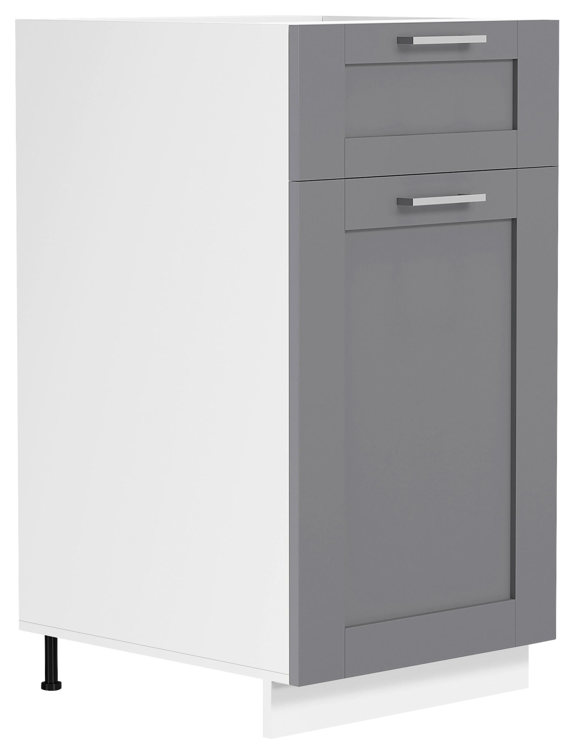 Küchenunterschrank Colura - Anthrazit/Weiß, Trend, Holzwerkstoff/Kunststoff (40/82/46cm) - MID.YOU