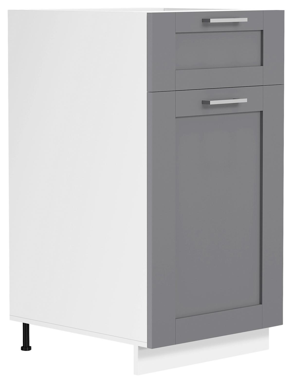 Küchenunterschrank Colura - Anthrazit/Weiß, Trend, Holzwerkstoff/Kunststoff (40/82/46cm) - MID.YOU