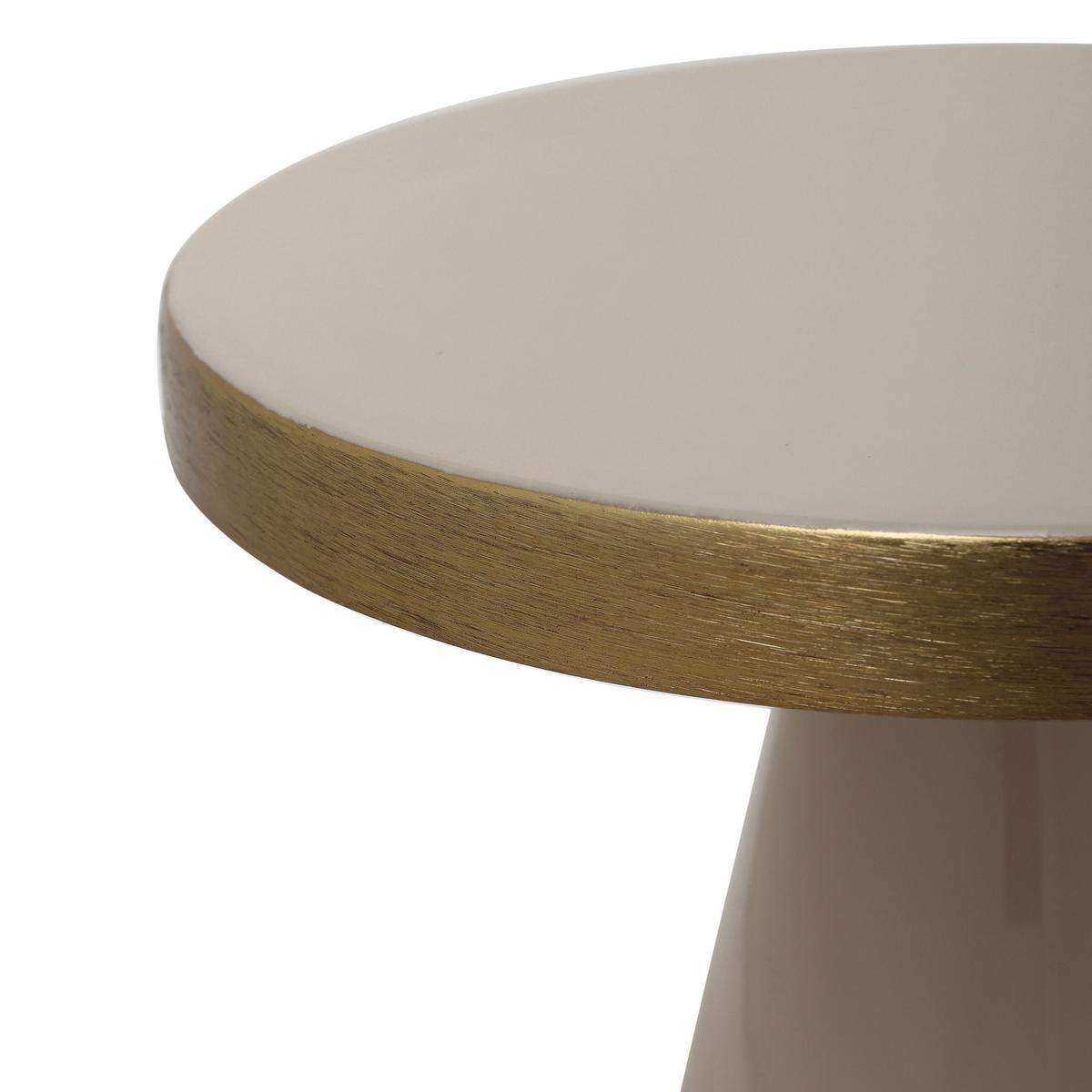Tortenplatte Art Deco Goldfarben, Beige, 30x14 cm - Beige/Goldfarben, Trend, Metall (30/14cm) - Kayoom