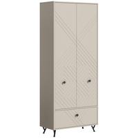 Garderobenschrank Notes Sandbeige B: 80 cm - Design, Holzwerkstoff (80/195/35cm) - MID.YOU