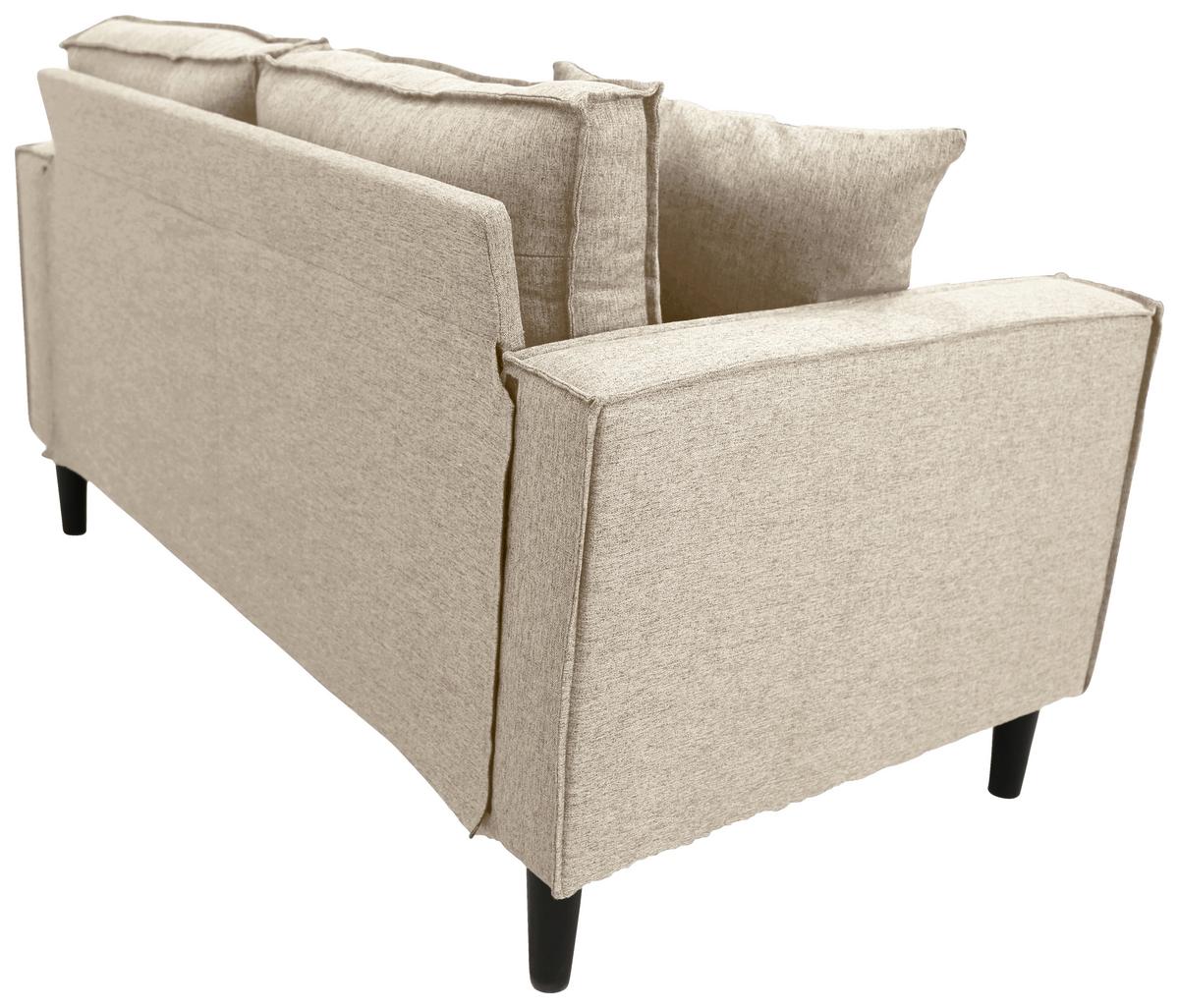 2-Sitzer-Sofa Beluna Beige B: 141,5 cm - Beige/Schwarz, Basics, Textil (141,5/84/83cm) - P & B