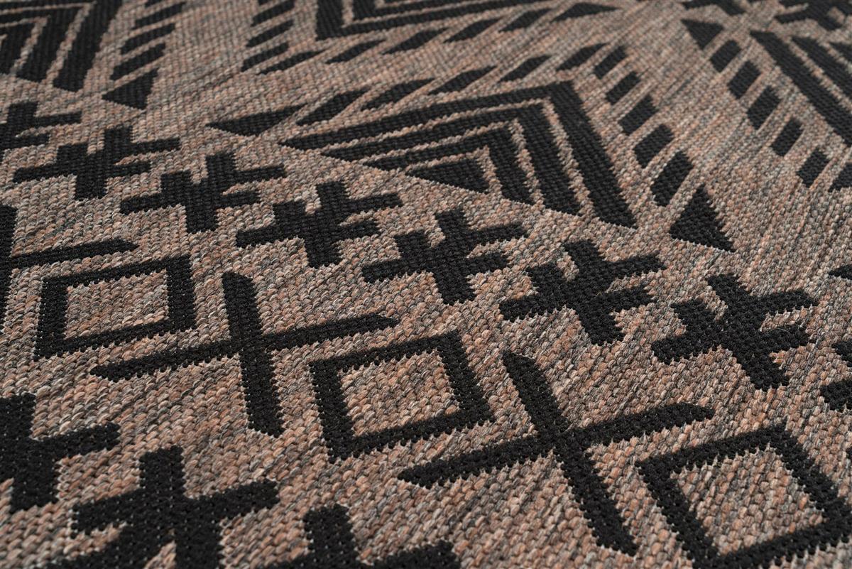 Flachwebeteppich Splash 500 Braun/grau, 200x290 Cm - Braun/Grau, KONVENTIONELL, Textil (200/290cm)